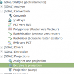 GDAL - extraire la projection