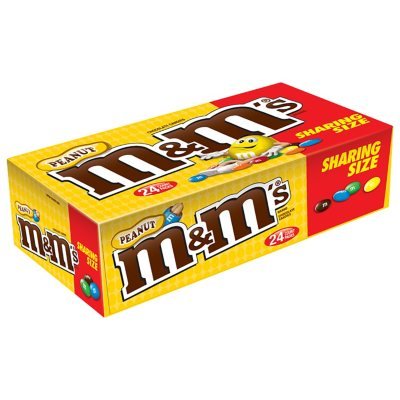 chocolate m&m's box from Sam's Club