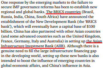 From the Chatham House policy paper, "International Economic Governance."