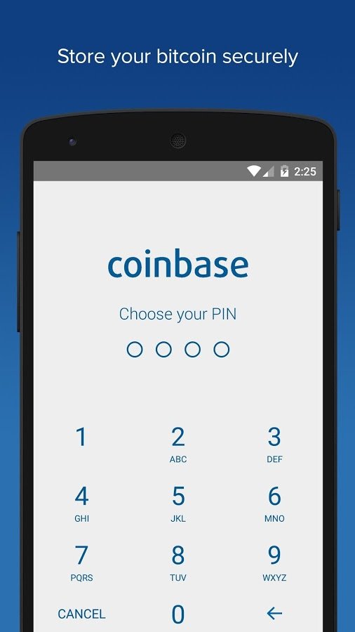 Afbeeldingsresultaat voor coinbase mobile pin