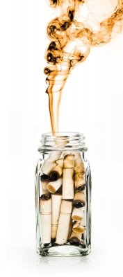 cigarettes in a jar