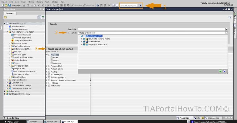 TIA Portal How To Search