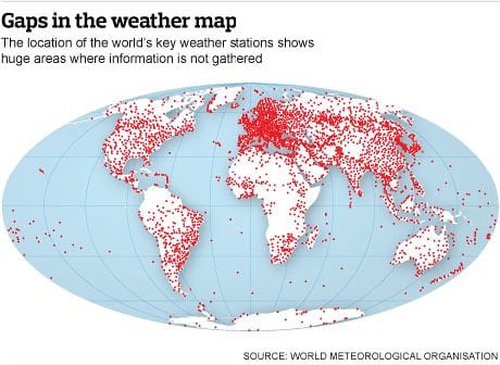 Weltweite Wetterstationen