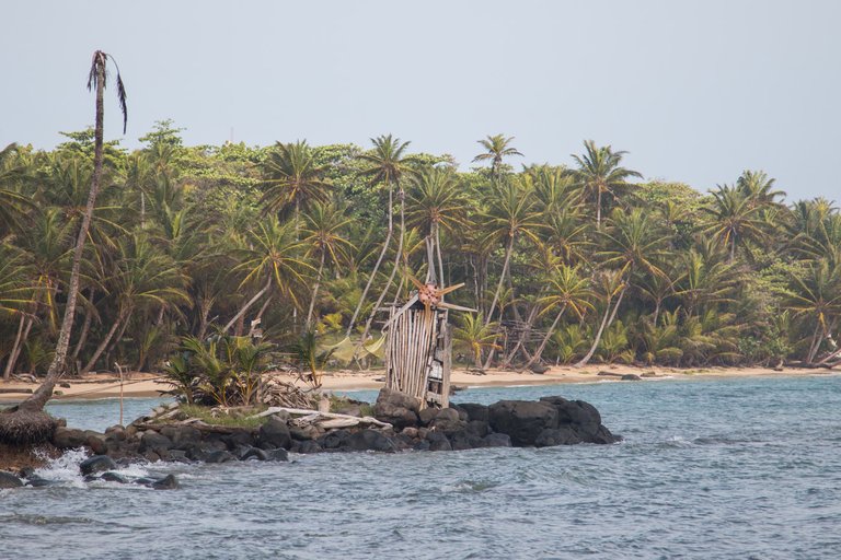 Homemade windmill generating electricity for a remote part of the island