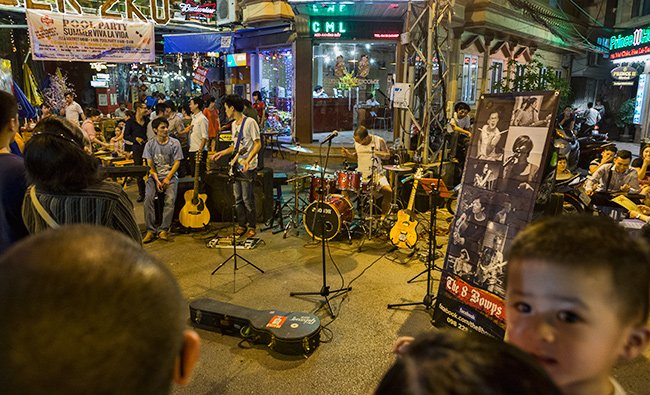 You find live music on a few different corners