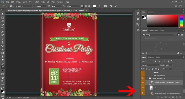 Editing Photoshop Template