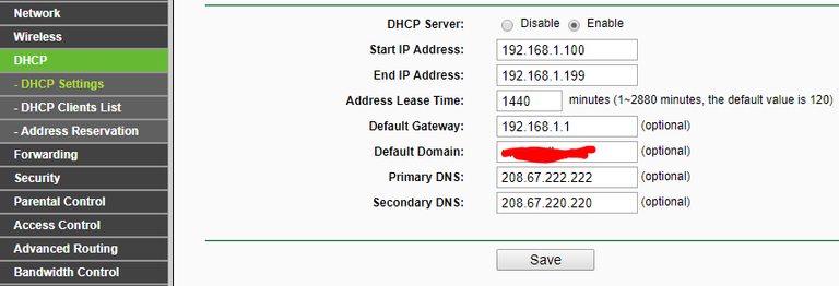 Instruyendo al DHCP server de tu router para que asigne los DNS de OpenDNS a todos los dispositivos.