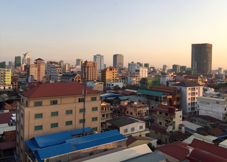 The sun rises over Phnom Penh