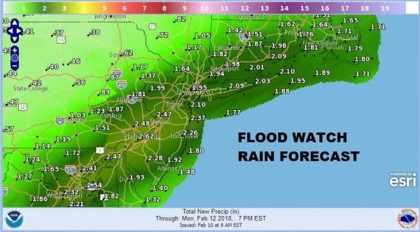 Flood Watch New Jersey Southeast Pennsylvania Maryland Delaware