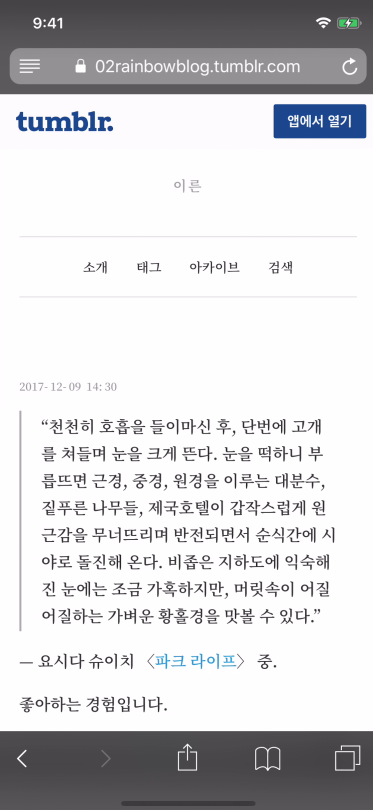 북마클릿 폰트 적용 예시 iOS bookmarklet custom font