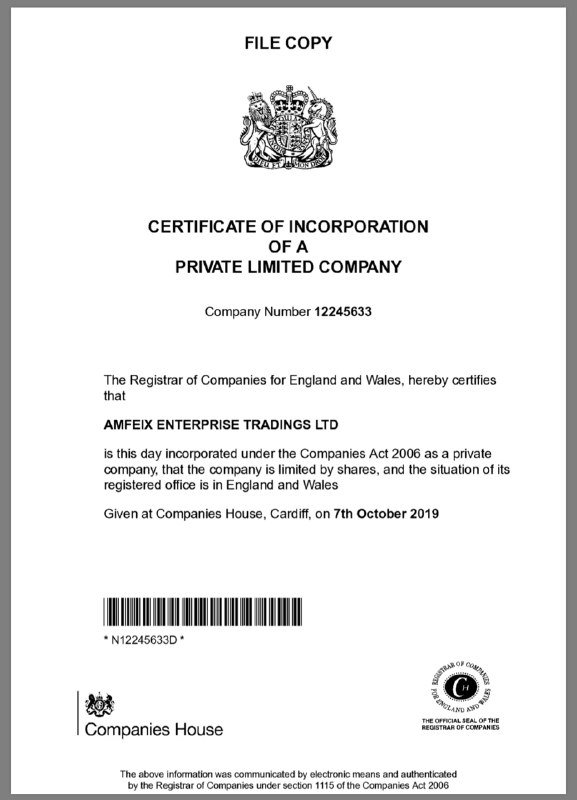 Amfeix England Registration