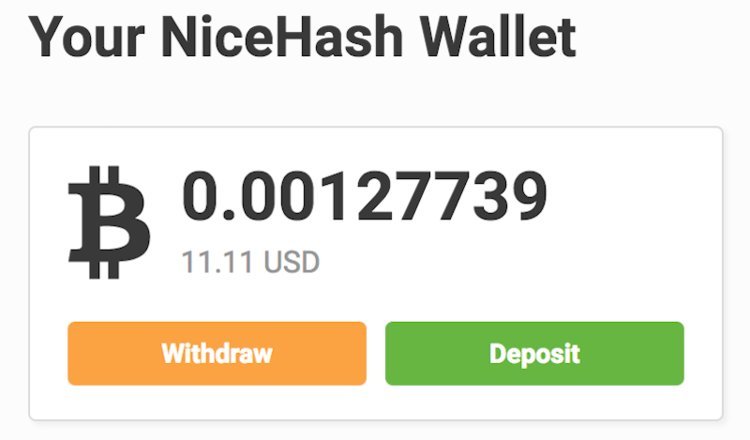 Nicehash will periodically deposit the bitcoin you've built up into your Nicehash wallet.