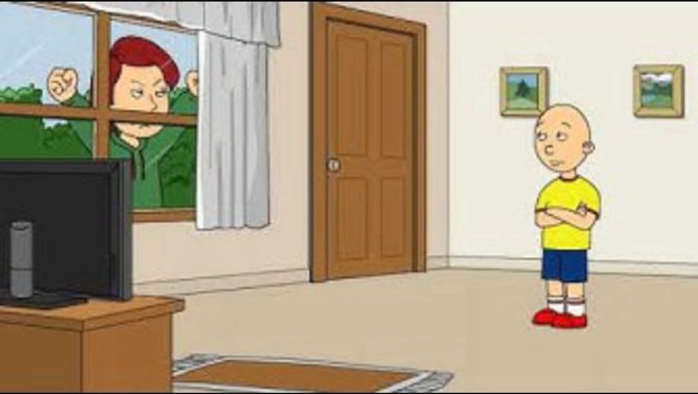 Caillou Locks His Dad Out of the House/Grounded