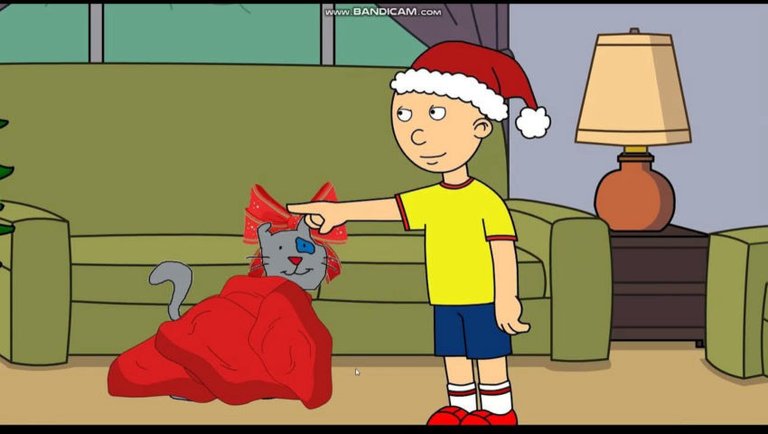 Caillou Wraps Gilbert in a Xmas Present/Grounded