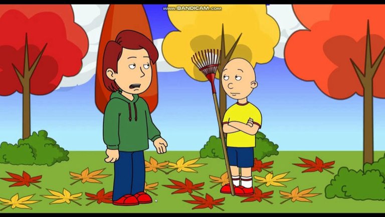 Caillou Refuses To Rake Up The Leaves/Grounded