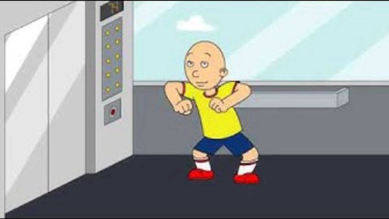 Caillou Rides in the Elevator and gets Grounded