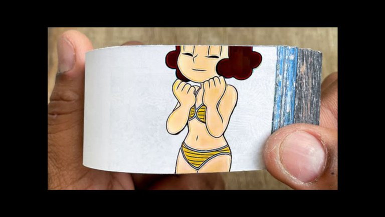 Perman Cartoon Flipbook #6 | Michiko and Perman Bathing Flip Book | Artist 2024