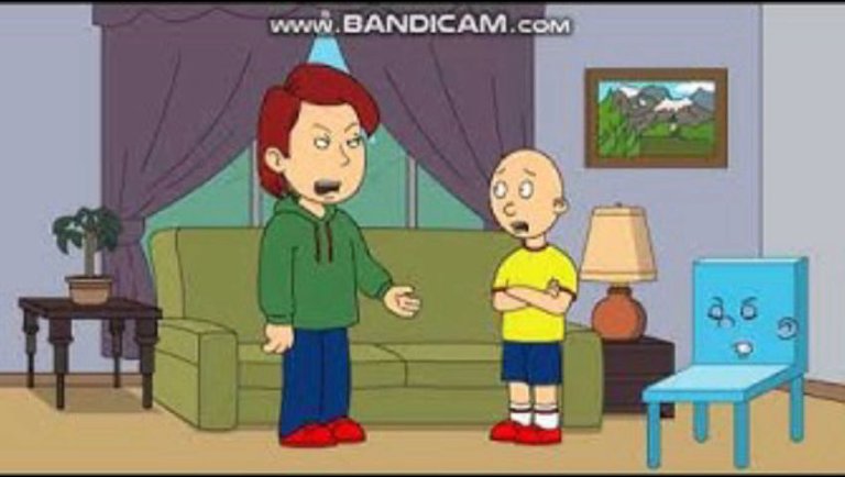 Caillou Turns Rosie into a Chair/Grounded