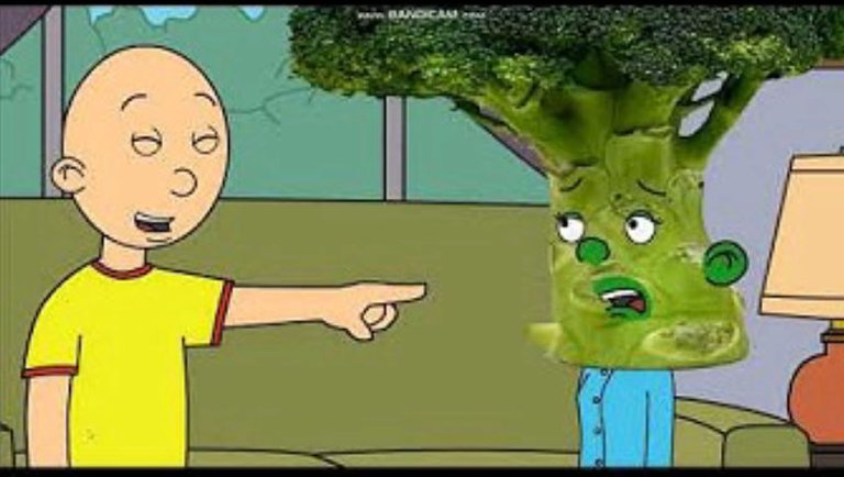 Caillou Turns Rosie into a Broccoli/Grounded