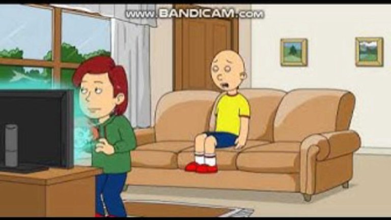 Caillou Traps Rosie in a TV/Grounded
