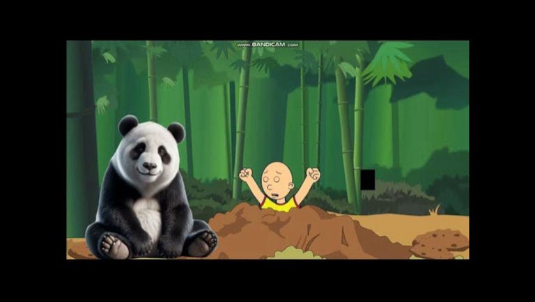 Caillou Digs A Hole To China and gets Grounded