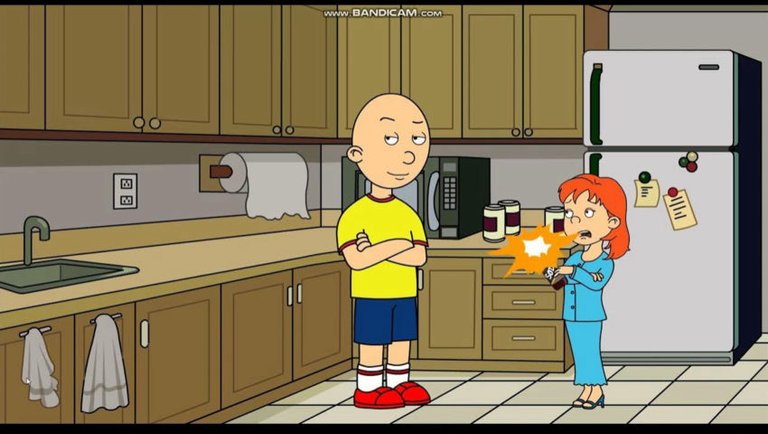 Caillou Puts A Cherry Bomb In Rosie's Soda/Grounded