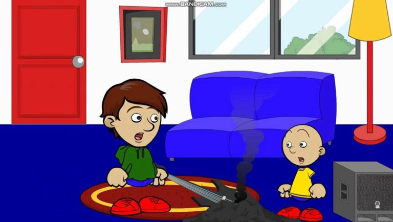 Caillou Smashes His Dad's Guitar And Gets Grounded
