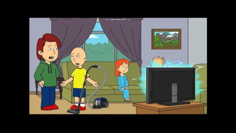 Caillou Sucks Rosie Up in a Vacuum Cleaner/Grounded