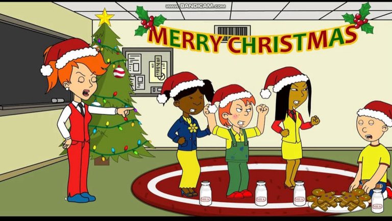 Caillou Steals Everyone's Xmas Cookies/Suspended/Grounded