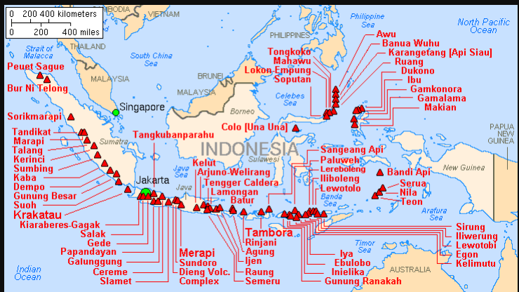 gunung berapi di Indonesia