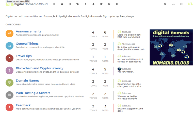 Digital.Nomadic.Cloud - online communities for digital nomads