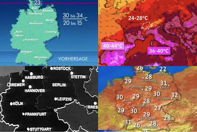 Wetterkarten im Zeitvergleich