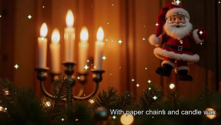 With paper chains and candle wax | Acoustic Holiday Guitar