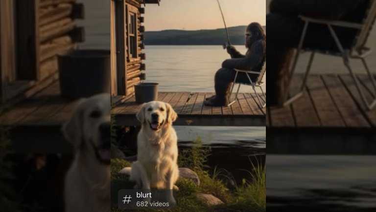 Fishing with Lola … and Sasquatch.