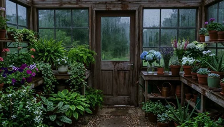 Gloomy Greenhouse Rain (10 Min Instant Relaxation)