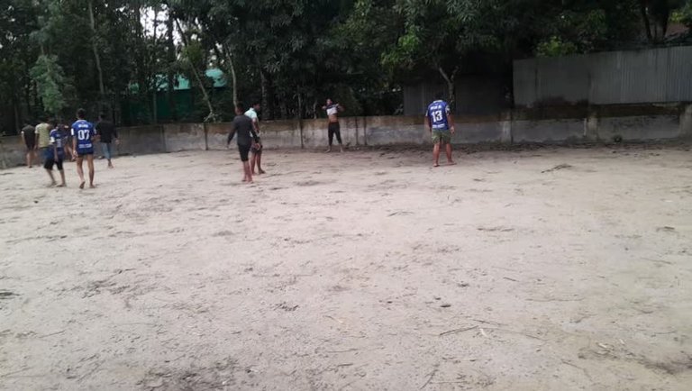 Playing football in the afternoon at eidga math.