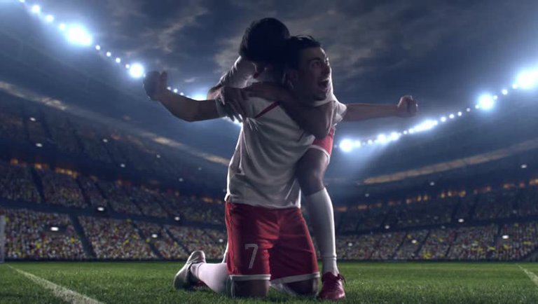 Victory hug -
