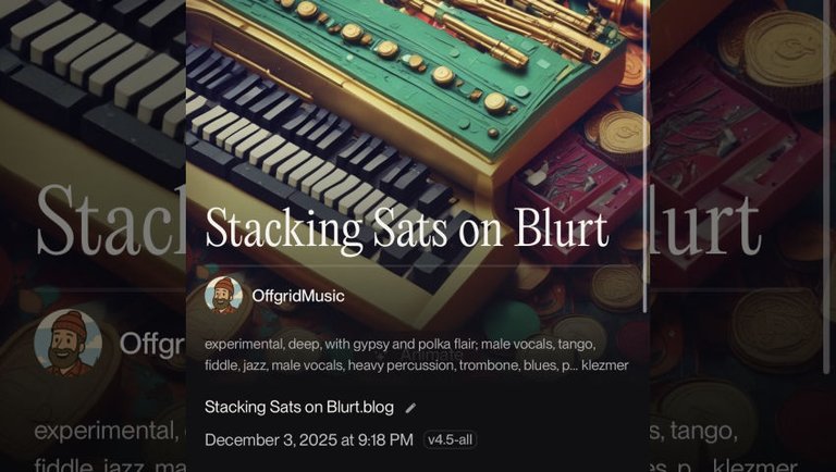 Stacking Sats on Blurt.blog