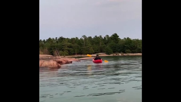 Sunset kayak in Killarney Ontario