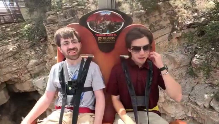 Terror-Dactyl Reverse POV , Cave of the Winds Extreme Swing Ride _ Non-Copyright