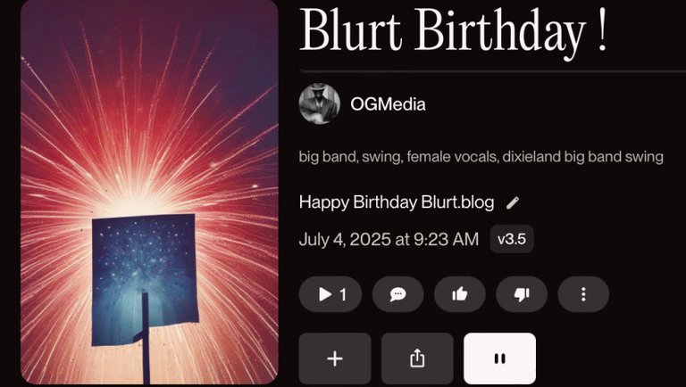 Happy Birthday Blurt -  Born on the 4th of July