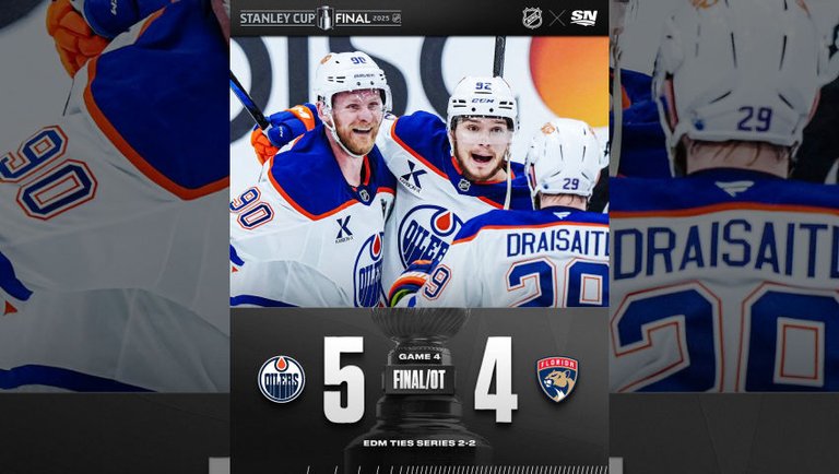 SportsTalkSocial Stanley Cup Finals: Edmonton wins 5-4 in OT
