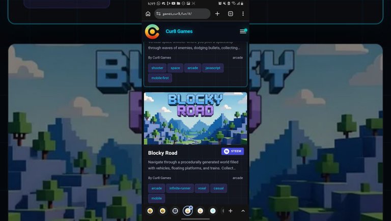 Cur8 Games: Blocky Roads (play and earn steem)