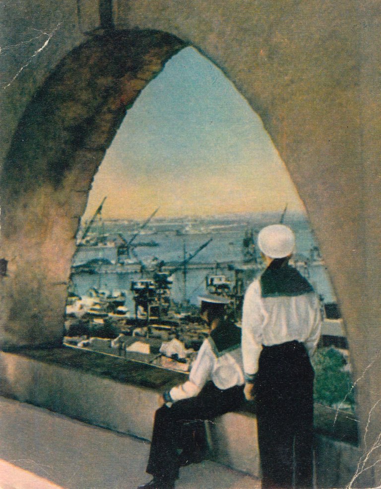 Port view from the old fortress, Odessa, 1958