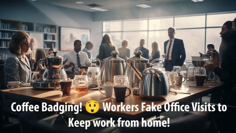 Coffee Badging! 😲 Workers Fake Office Visits to Keep work from home!
