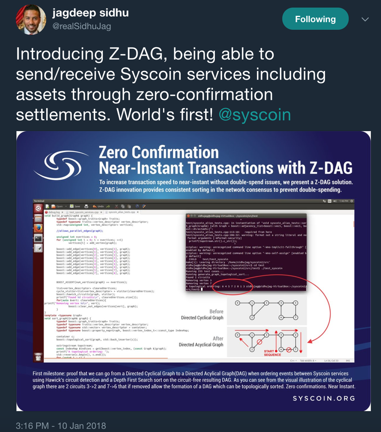 Jagdeep Sidhu's Tweet About Z-DAG