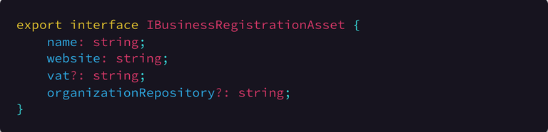 Defining new custom transaction fields with an interface. [Link To Source Code](https://github.com/KovacZan/custom-transaction/blob/master/src/interfaces.ts#L1)