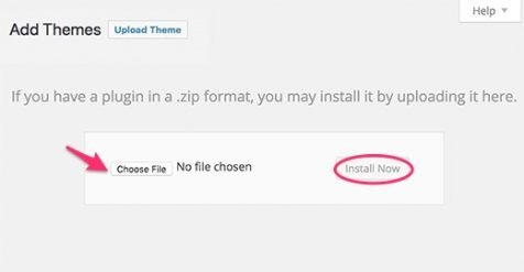 installing wordpress theme