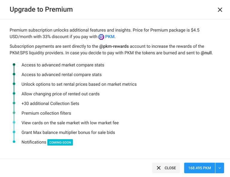 New PeakMonsters' premium features.