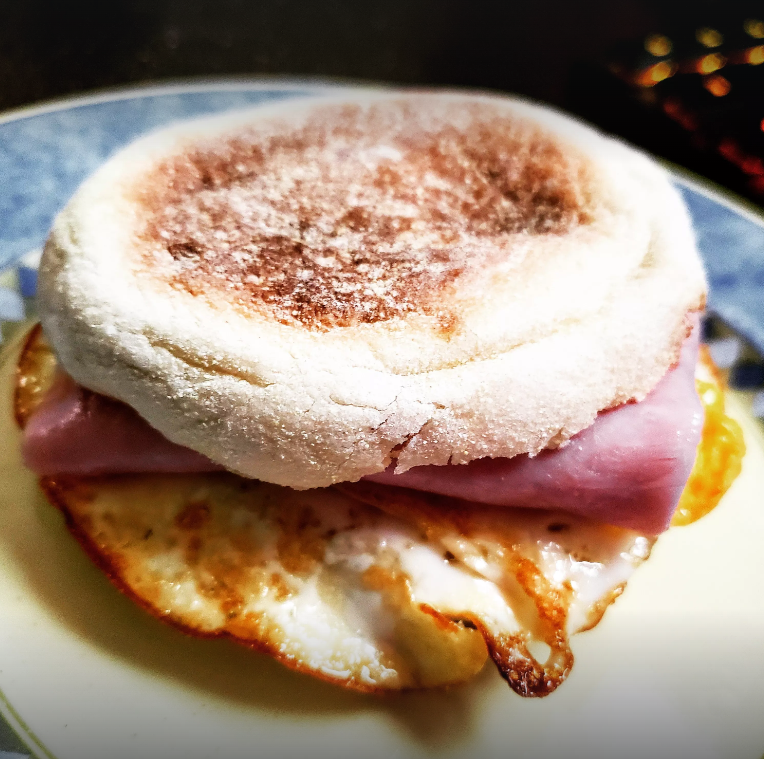 Finished Home Made Egg McMuffin!